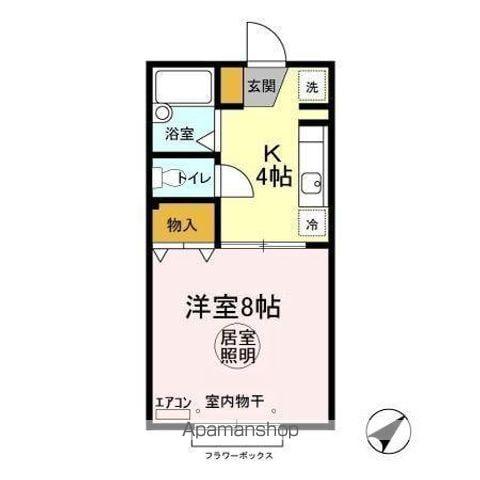 ジャックパレスV(1K/2階)の間取り写真