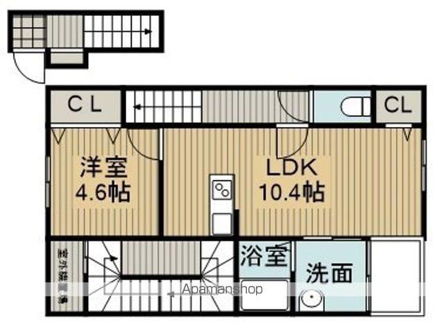 トリヴィレッタⅡ(1LDK/2階)の間取り写真