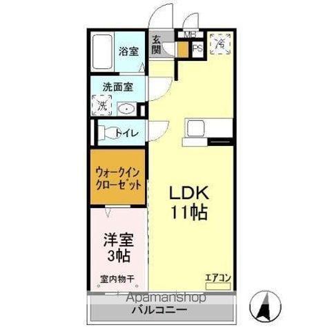 グランシップ蘇我(1LDK/1階)の間取り写真