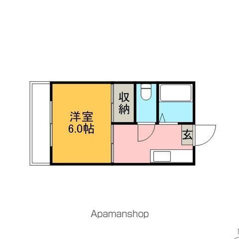 チェリーハウス(1K/2階)の間取り写真