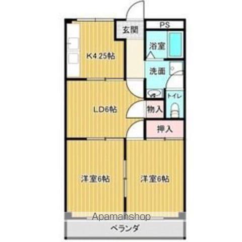 タウニ-野村(3K/2階)の間取り写真