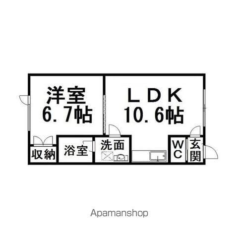 ハイネストキワ(1LDK/1階)の間取り写真