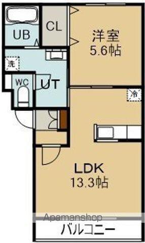 リアクシアーノ(1LDK/1階)の間取り写真