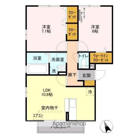 メディオTM(2LDK/3階)の間取り写真