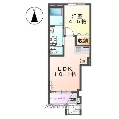 東広島市高屋町桧山 工事(1LDK/1階)の間取り写真