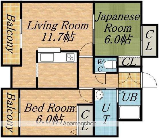 プレステージ2(2LDK/3階)の間取り写真