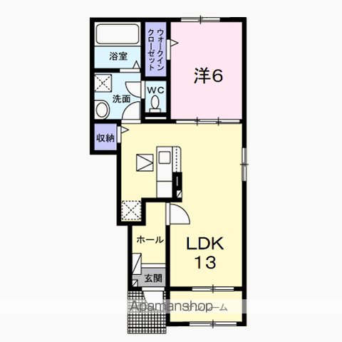 ラフレーズ Ⅱ(1LDK/1階)の間取り写真
