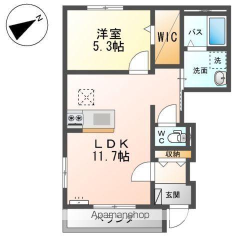コスモ ガーデン(1LDK/1階)の間取り写真