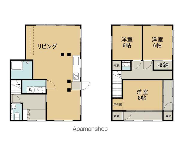 飯田線 駒ケ根駅 徒歩6分 2階建 築49年(3LDK)の間取り写真