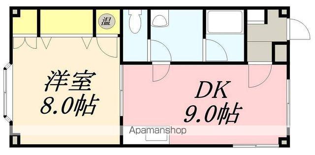 ロイヤルガーデンB(1DK/3階)の間取り写真