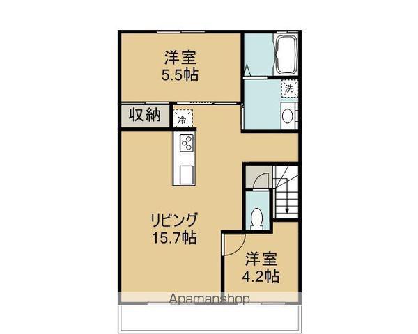 グランドヒルズⅠ(2LDK/2階)の間取り写真