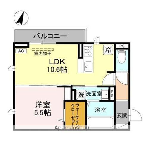 CLASSEUM幸西III(1LDK/2階)の間取り写真