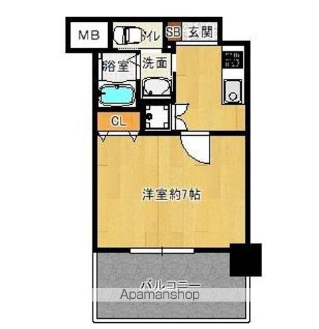 サヴォイ ル・カサブランカ(1K/4階)の間取り写真