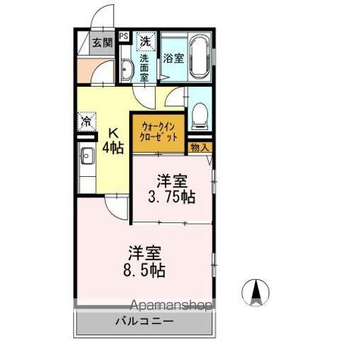 クレスト2(2K/1階)の間取り写真