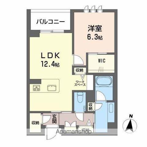 シャーメゾンステージ筑摩(1LDK/3階)の間取り写真