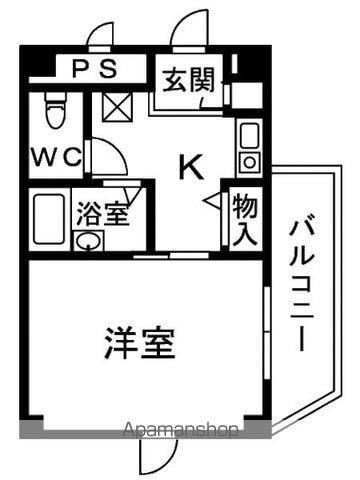 シャルマンフジ和歌山拾弐番館(ワンルーム/4階)の間取り写真