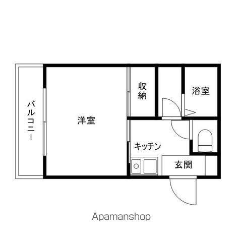 セントラルハイツ カシノ(1K/3階)の間取り写真