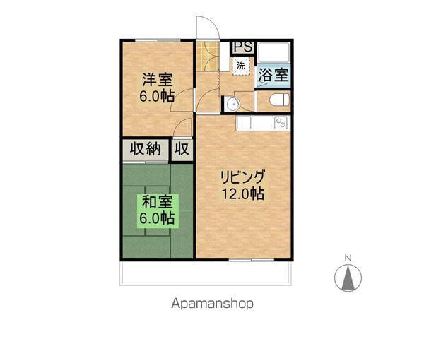 シャルマンK(2LDK/3階)の間取り写真