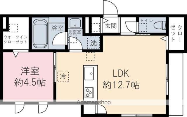 ラ カーサドルチェ(1LDK/1階)の間取り写真