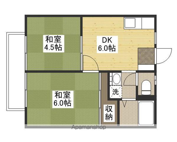 メゾンレスポワールA(2DK/2階)の間取り写真