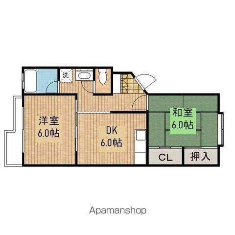 ウエストバレービレッジ(2DK/1階)の間取り写真