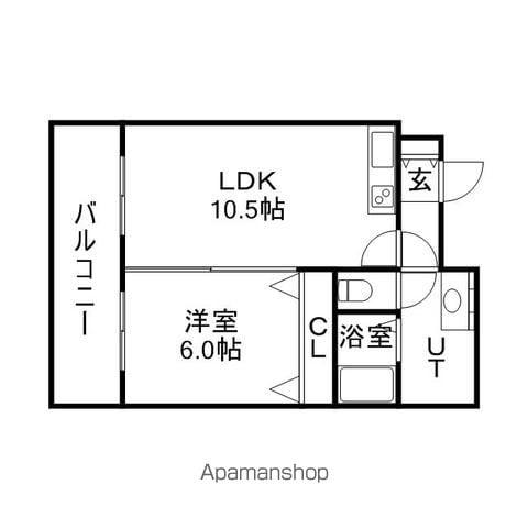 エナコート知事公館前(1LDK/7階)の間取り写真