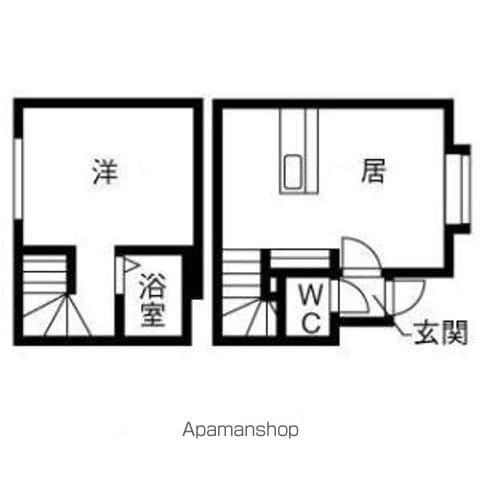 ランドマークⅠ(1DK/1階)の間取り写真