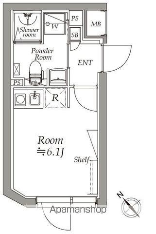 アトリオフラッツ野方(ワンルーム/4階)の間取り写真