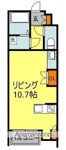レオネクストハピフル(ワンルーム/1階)の間取り写真