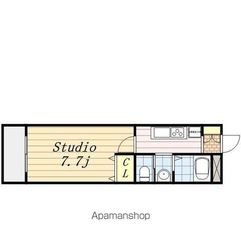 レキシントン(1K/2階)の間取り写真