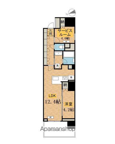 ラグゼナ八王子寺町(1LDK/12階)の間取り写真