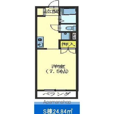 グリーンヒルズ藤ヶ丘(1K/1階)の間取り写真