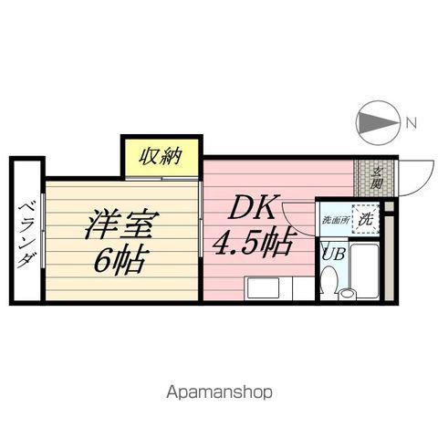ロイヤルイン・あかぼり(1DK/4階)の間取り写真