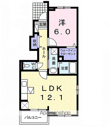 ラベリー・サイルⅠ(1LDK/1階)の間取り写真