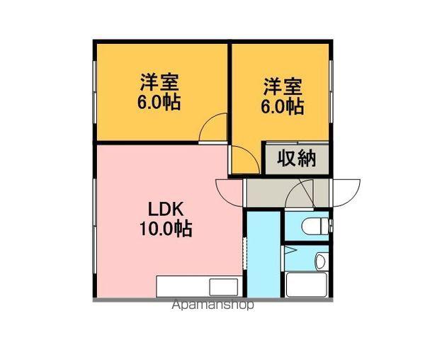 パレスサンローラン(2LDK/1階)の間取り写真