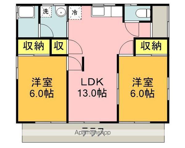 御殿場線 大岡駅(静岡) 徒歩12分 1階建 築42年(2LDK)の間取り写真
