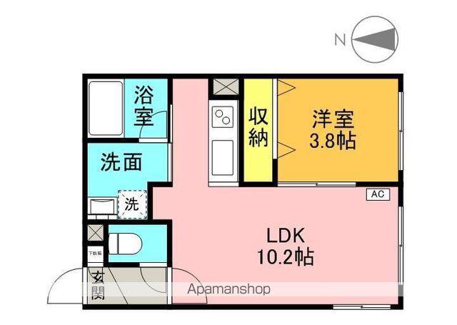 SS Ⅵ(1LDK/4階)の間取り写真