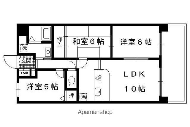 AZハウス(3LDK/4階)の間取り写真