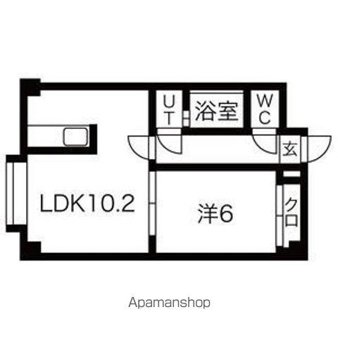 セレーナ南郷(1LDK/1階)の間取り写真