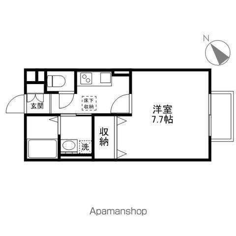 サルドセジュール(1K/1階)の間取り写真