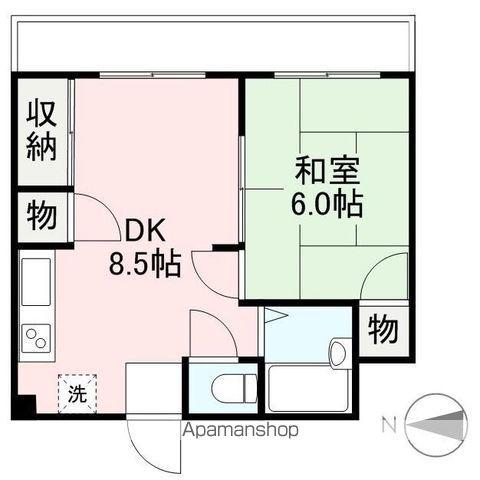 東田町ハイツ(1DK/3階)の間取り写真