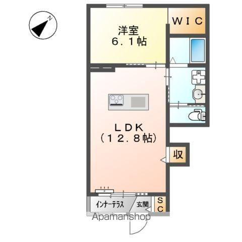 ブランシェ(1LDK/1階)の間取り写真