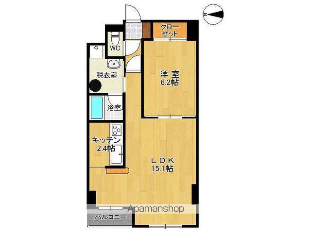 CENTER CITY6(1LDK/6階)の間取り写真