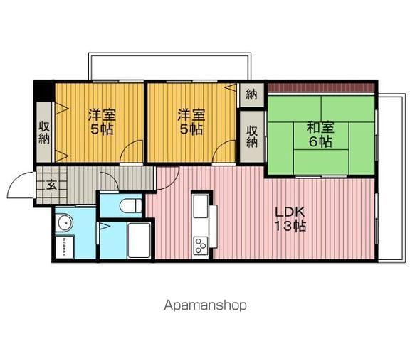 GRANPINO柴原(3LDK/2階)の間取り写真