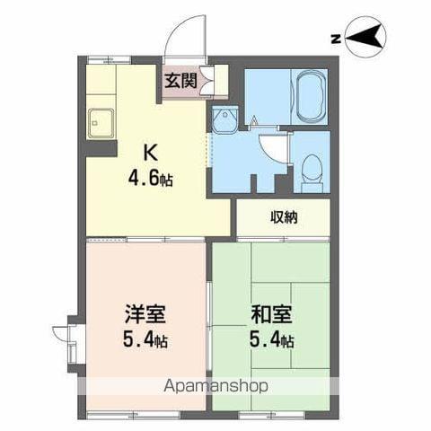 ディアス田園 I(2K/1階)の間取り写真