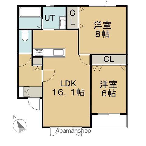 ヴィスタサⅡ(2LDK/2階)の間取り写真