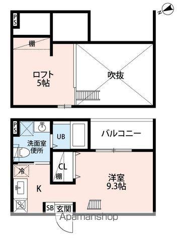 LUCIE鳴海(ワンルーム/1階)の間取り写真
