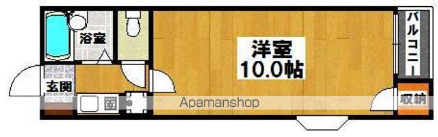 はるか三恵(1K/3階)の間取り写真