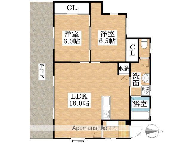 WISTERIA(2LDK/1階)の間取り写真