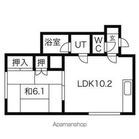 サンハイツ(1LDK/2階)の間取り写真